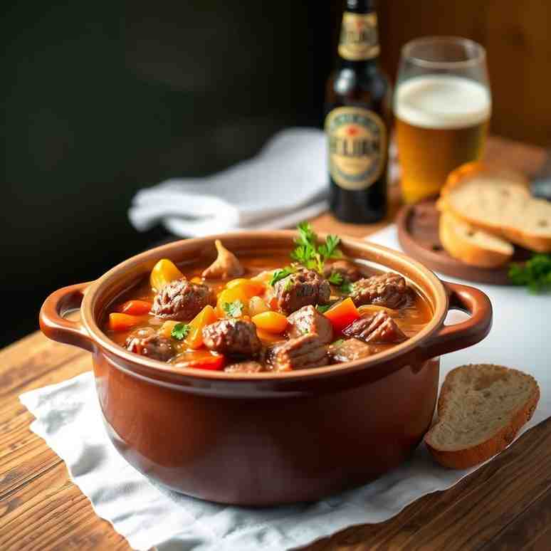 Belgian Beef Beer Stew Recipe Savor Carbonnade Flamande